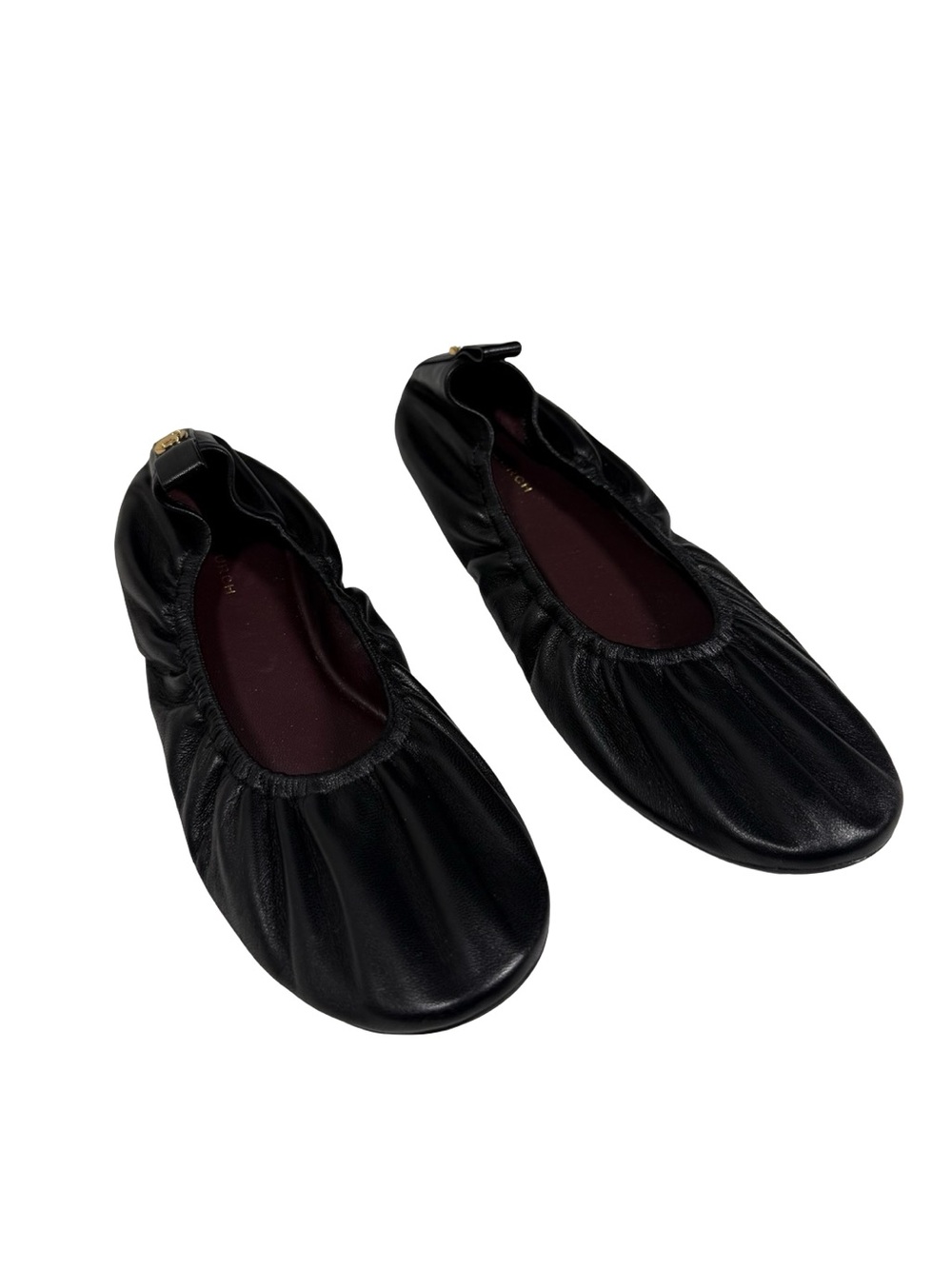Tory Burch Eddie Ballet Flats 2.0 Black Leather Women’s 7.5 Chic Minimalist